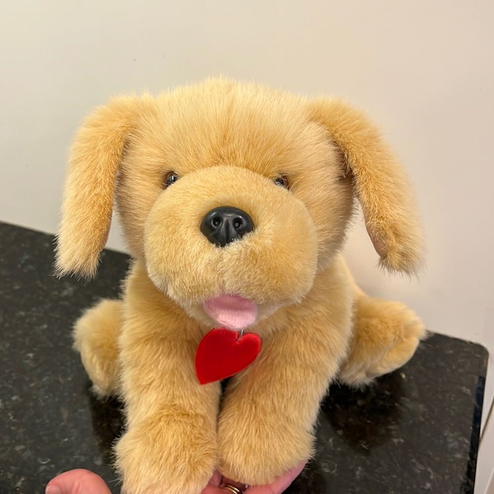 Hallmark Valentines Golden Retreiver Puppy Dog Plush 12” Toy